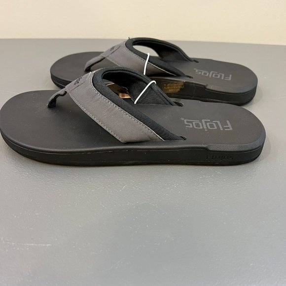 NWT FLOJOS Grey Jayden Ultra Comfort Sock With Two Tone Strap Sandals (8) - Picture 5 of 9
